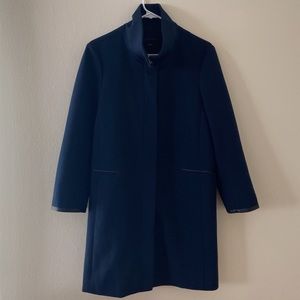 Ann Taylor Coat with Faux Leather Trim